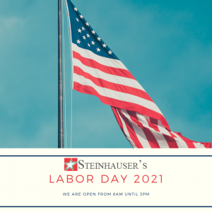 Closing 3pm for Labor Day