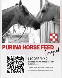 Get $10 Off Any 2 Purina Horse Feed